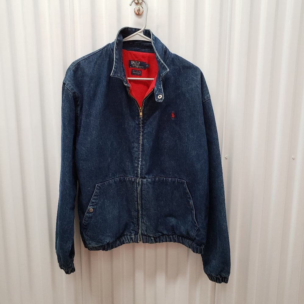 Polo by Ralph Lauren Zip-up Denim Jacket Sz L